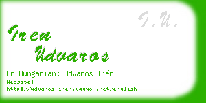 iren udvaros business card